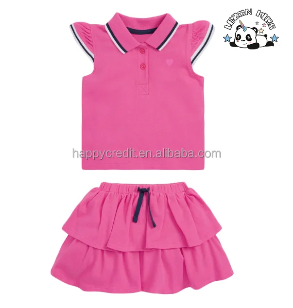 LEZONKIDS - Wholesale custom children's clothing summer new girls skirt suit